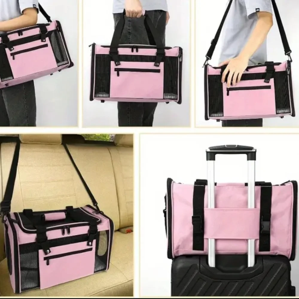 Pink and Black Pet Carrier